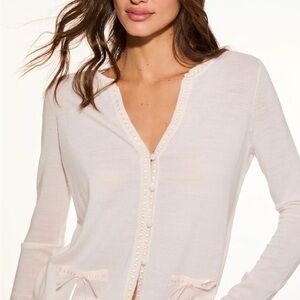 LoveshackFancy Nessa Wool Cardigan With Bows